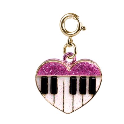 Gold Glitter Piano Charm