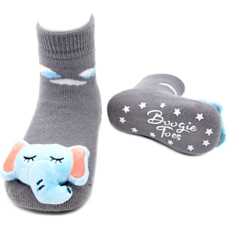 Sleepy Elephant Rattle Socks 0-12m