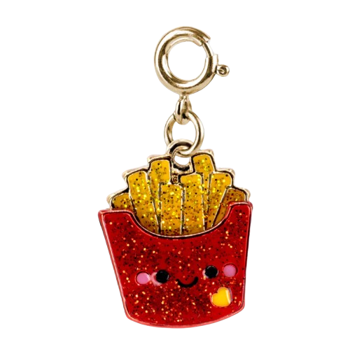 Gold Glitter French Fries Charm