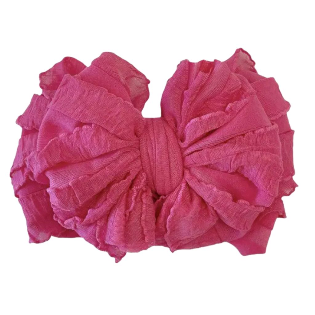 Hot Pink Ruffled Headband