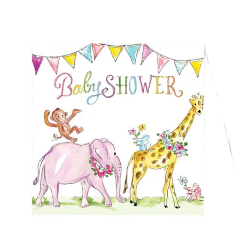 Baby Shower Circus Elephant Card
