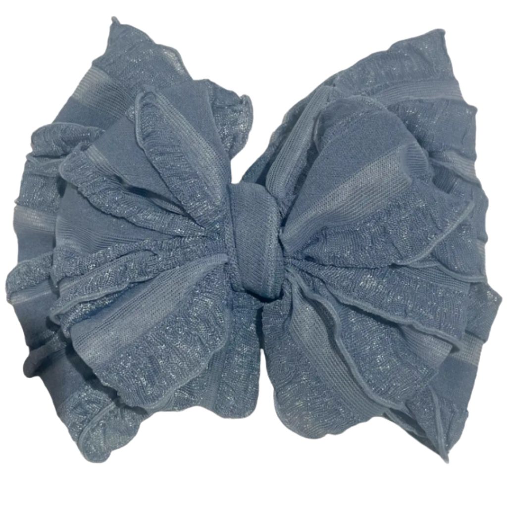 Denim Ruffled Headband
