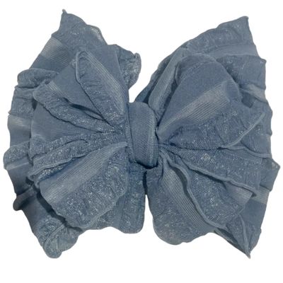 Denim Ruffled Headband