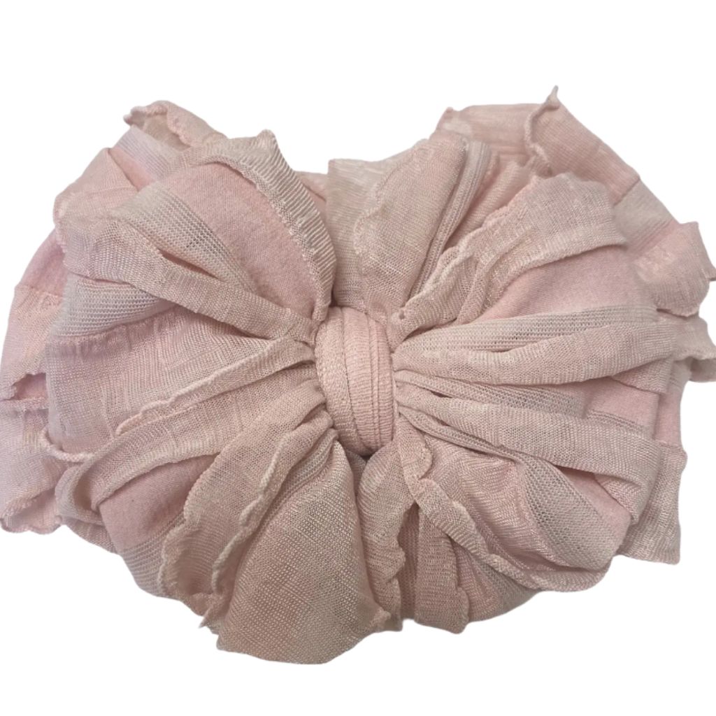 Paris Pink Ruffled Headband