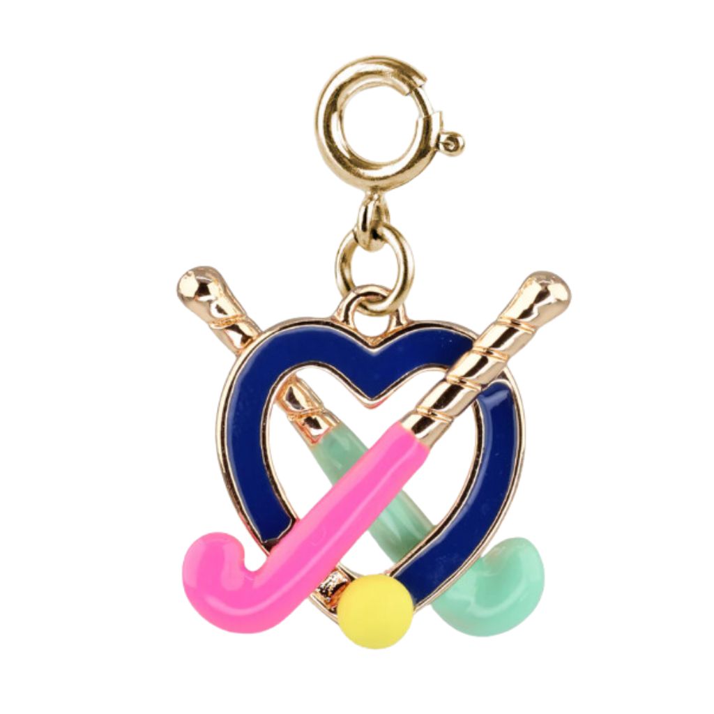 Gold Field Hockey Charm