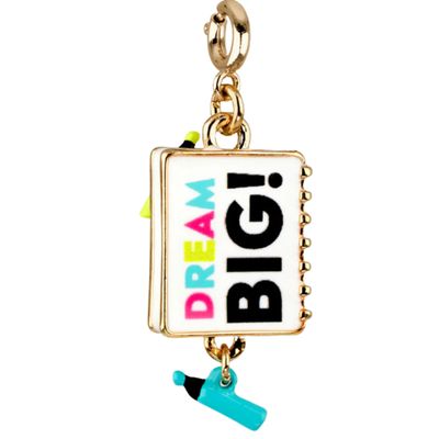Gold Bright Ideas Notebook Charm