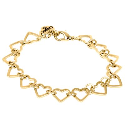 Gold Heart Chain Bracelet