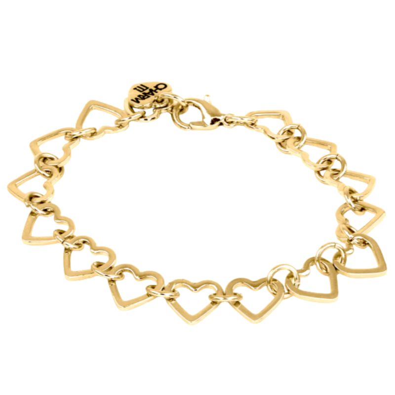 Gold Heart Chain Bracelet