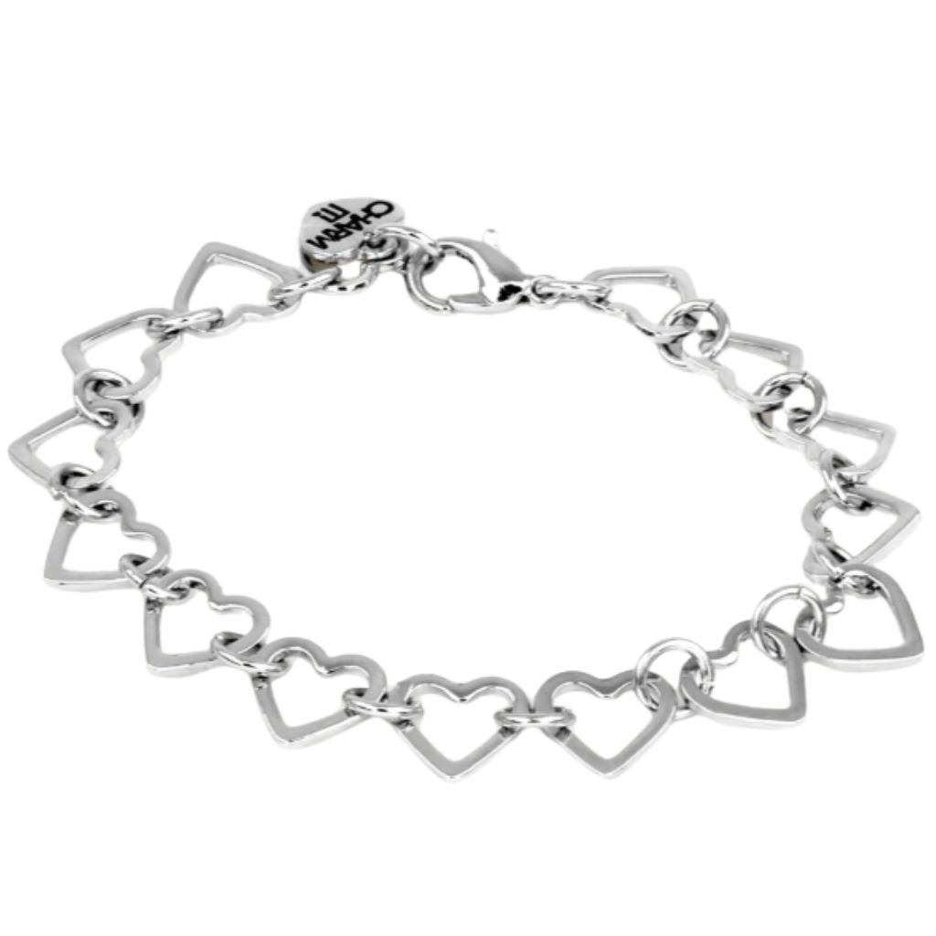 Silver Heart Chain Bracelet