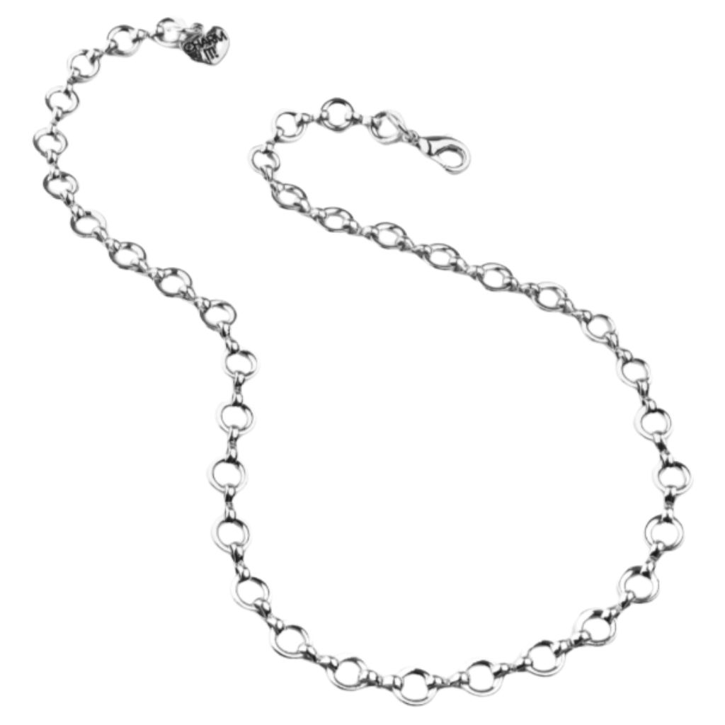 Silver Chain Choker Necklace