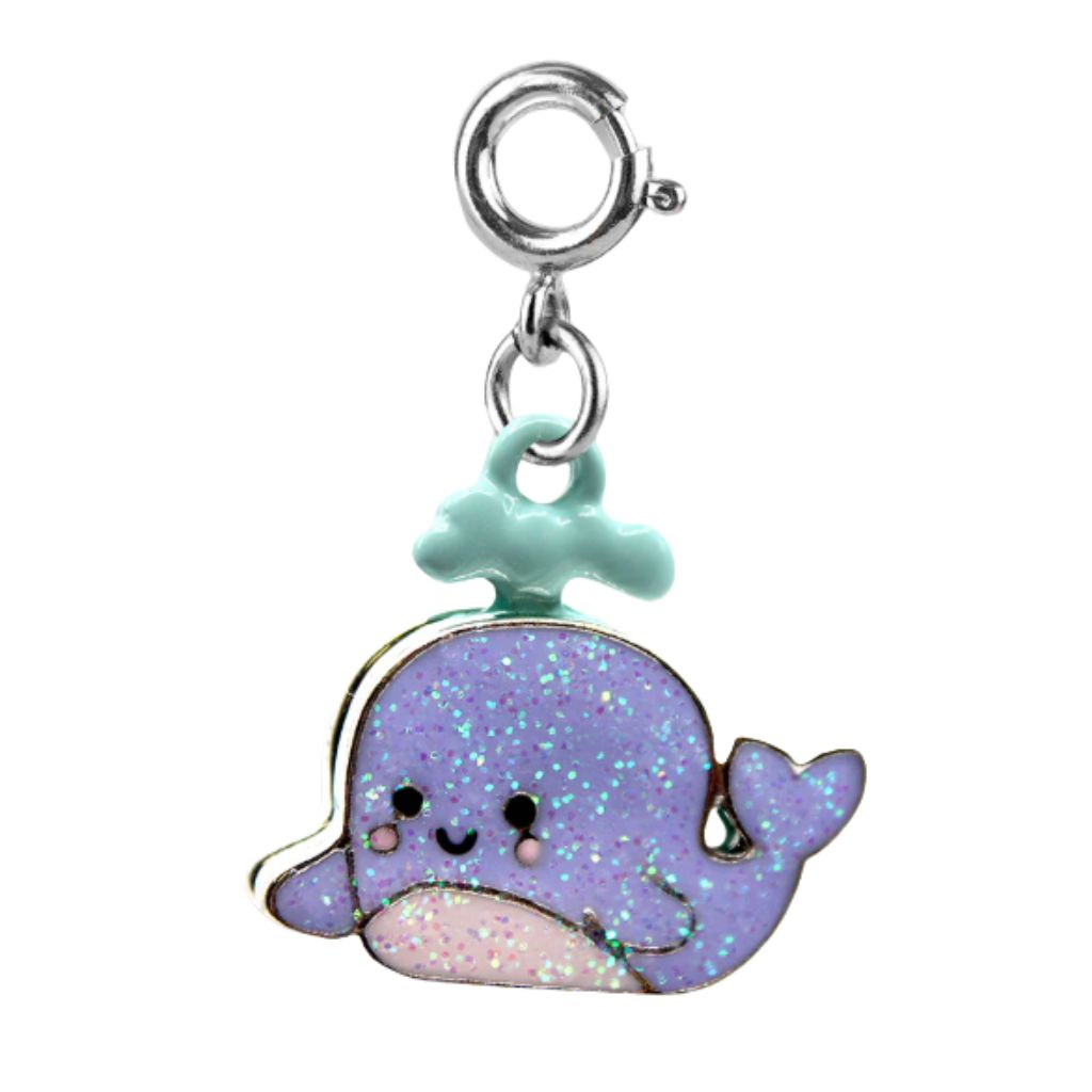 Glitter Whale Charm