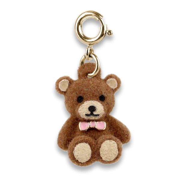 Gold Fuzzy Bear Charm