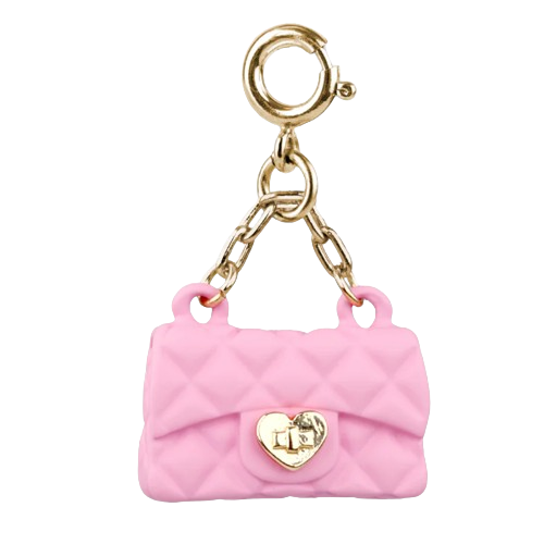 Gold Pink Purse Charm