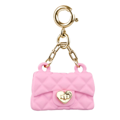 Gold Pink Purse Charm