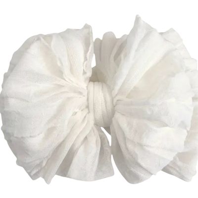 Off White Ruffled Headband