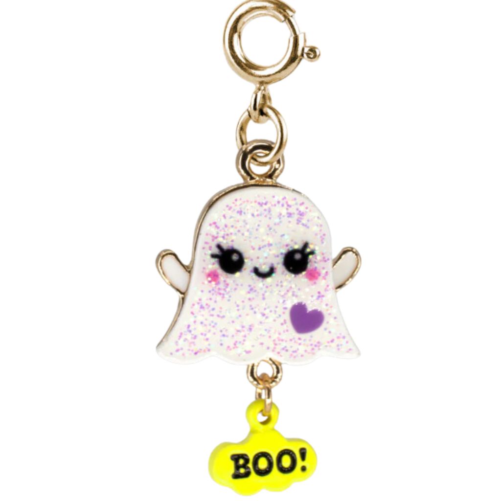 Gold Glitter Ghost Charm Gold Glitter Ghost Charm