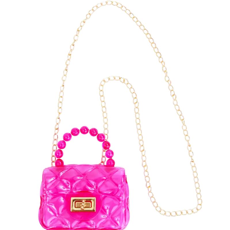 Clear Jelly Purse Hot PInk