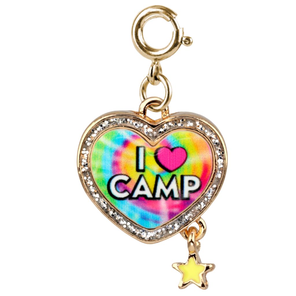 Gold I Love Camp Charm