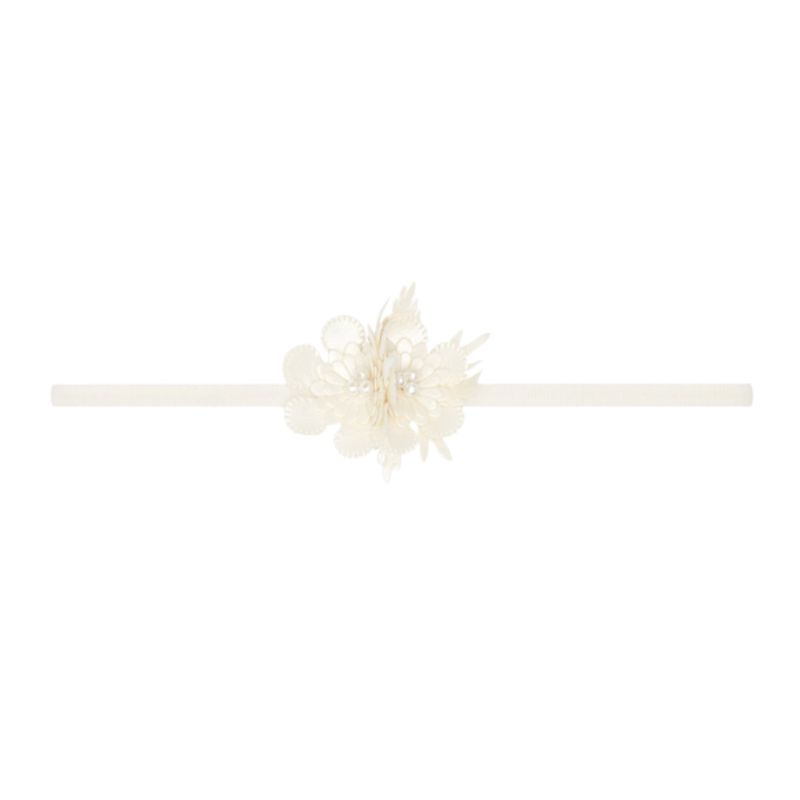 Skinny Headband Faux Leather Snowflake