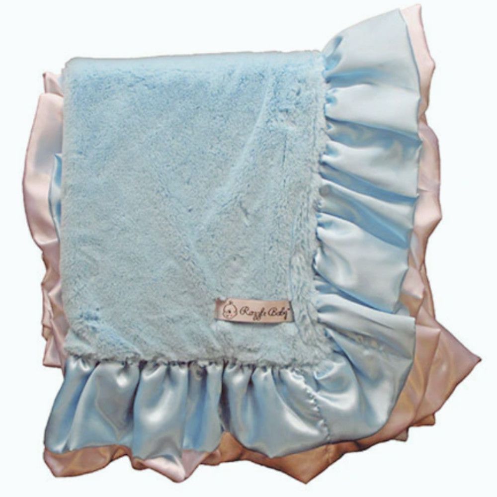 Blue With White Satin