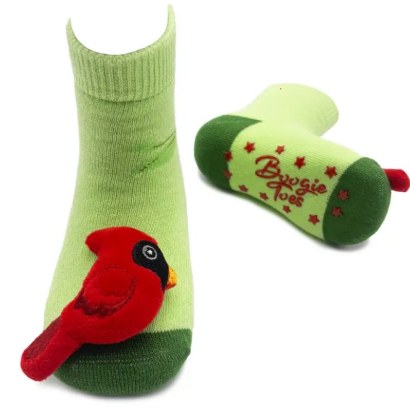 Red Cardinal Bird Rattle Socks 0-12m