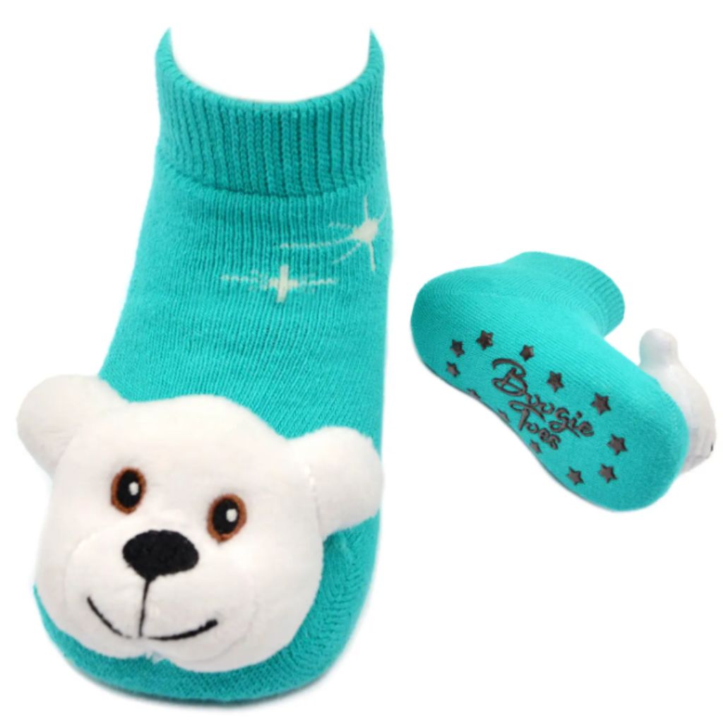 Polar Bear Rattle Sock 0-12m
