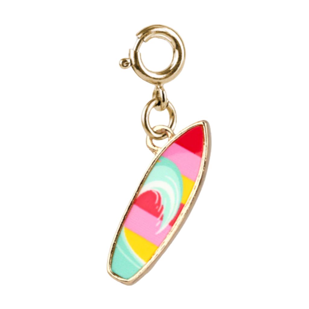 Gold Rebel Girls Surfboard Charm