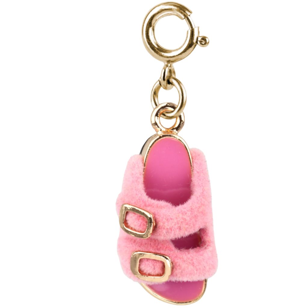 Gold Furry Pink Sandal