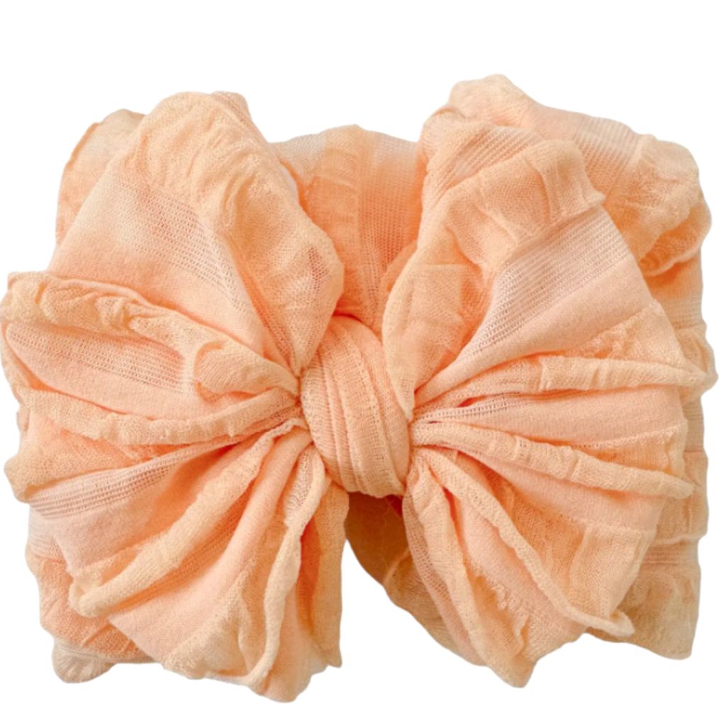 Peach Ruffled Headband
