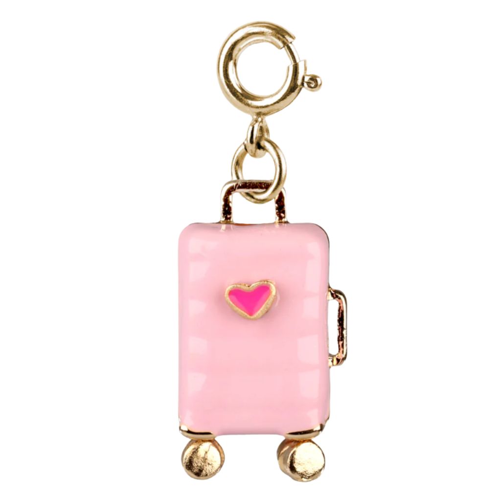 Gold Suitcase Charm
