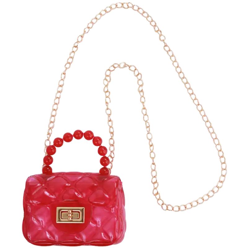Clear Jelly Purse Red
