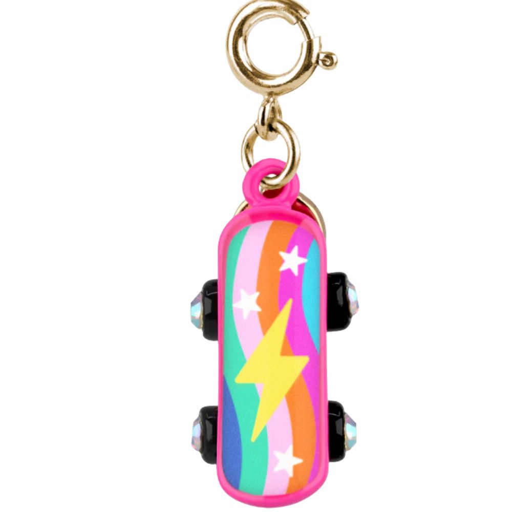 Gold Rebel Girls Skateboard Charm