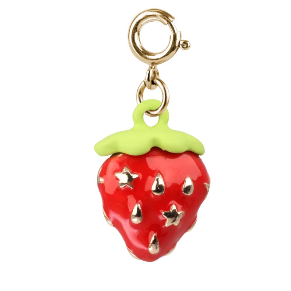 Gold Strawberry Charm
