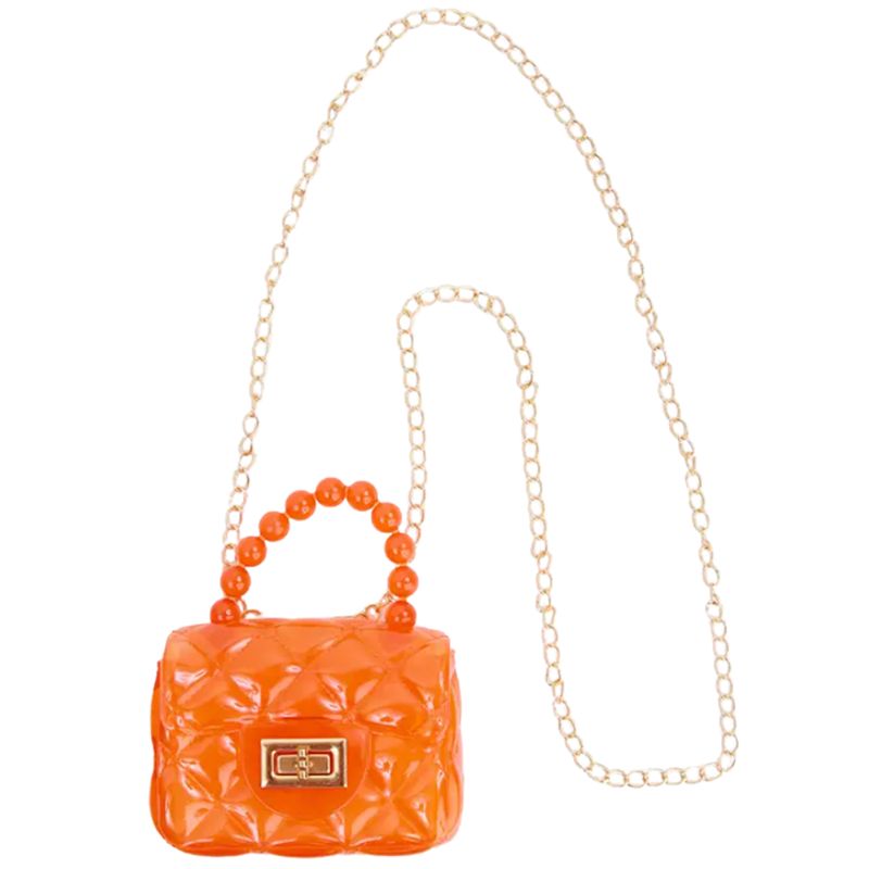 Clear Orange Jelly Purse