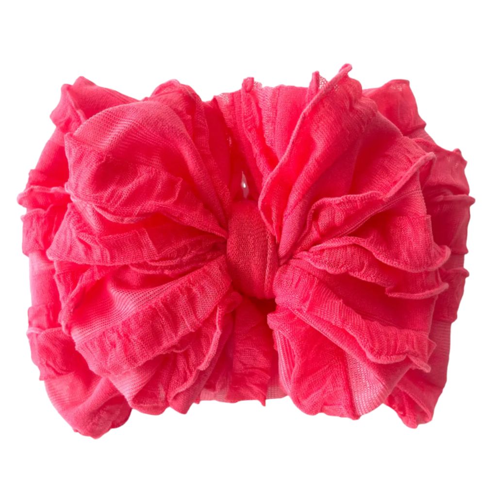 Coral Ruffled Headband