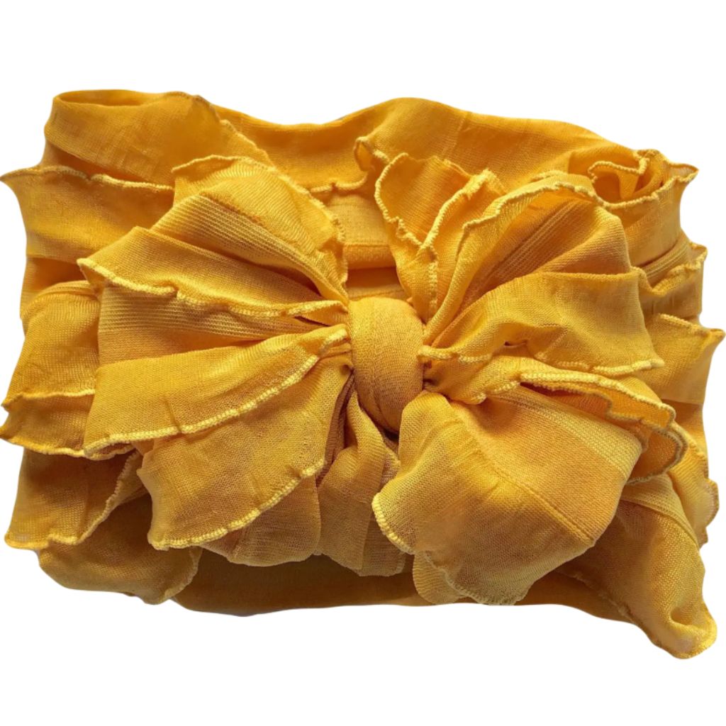 Mustard Ruffled Headband