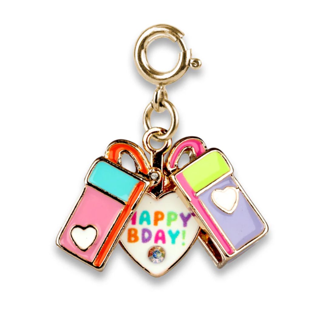 Gold Surprise Inside B-Day Gift Charm