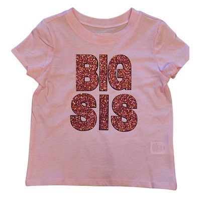 Pink Big Sis Short Sleeve Glitter