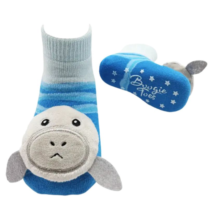 Marlo the Manatee  Rattle Socks 0-12m