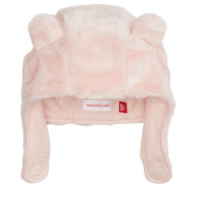 Pink Blossom Minky Bear Hat