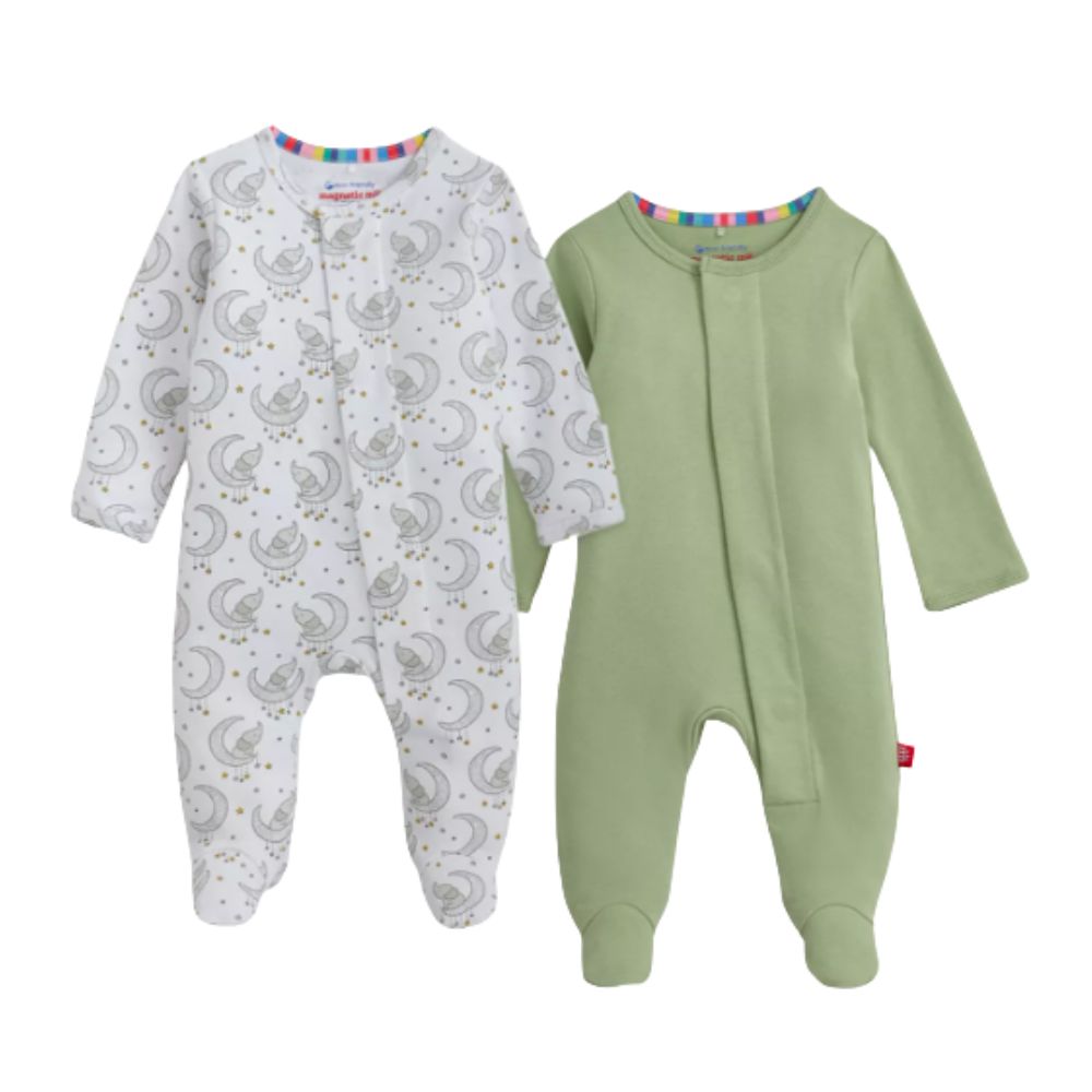 Organic Cotton Footie 2 Pack Elephant