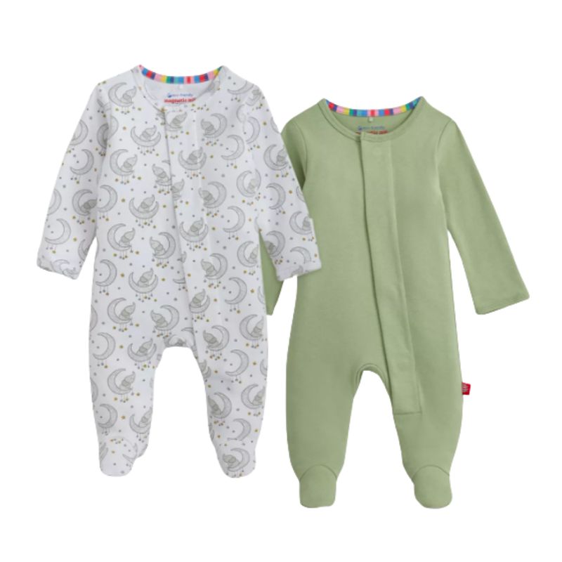 Organic Cotton Footie 2 Pack Elephant