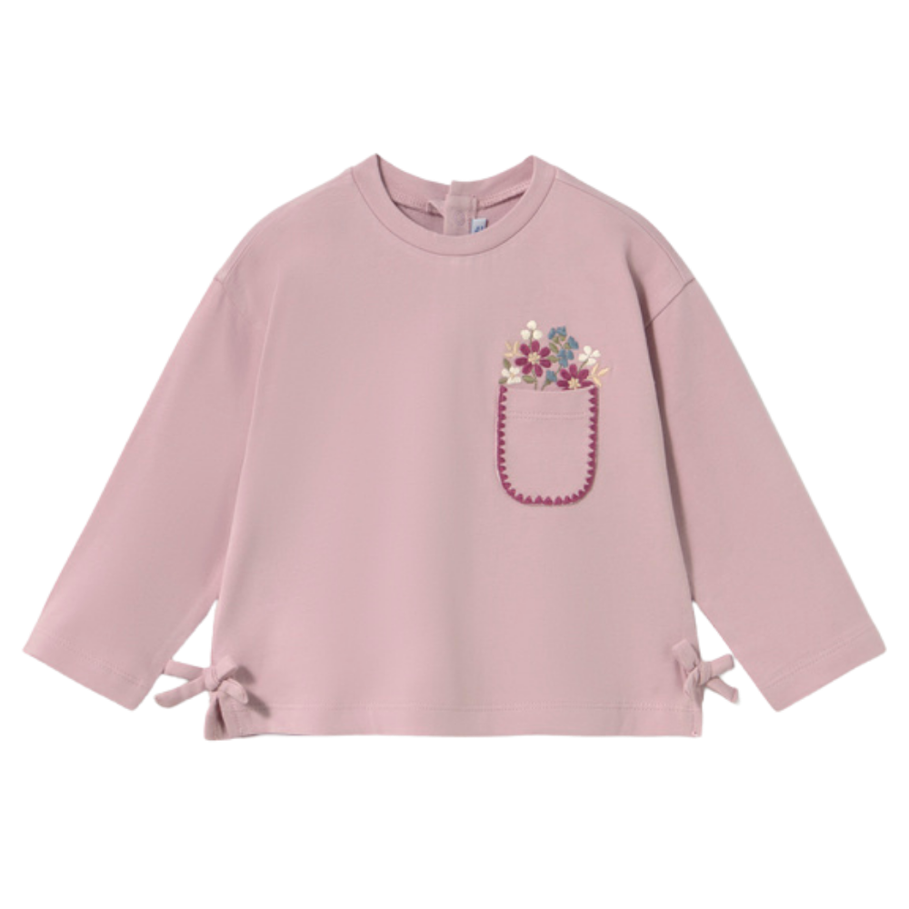 Mauve Floral Pocket Long Sleeve Shirt Mauve Floral Pocket Long Sleeve Shirt