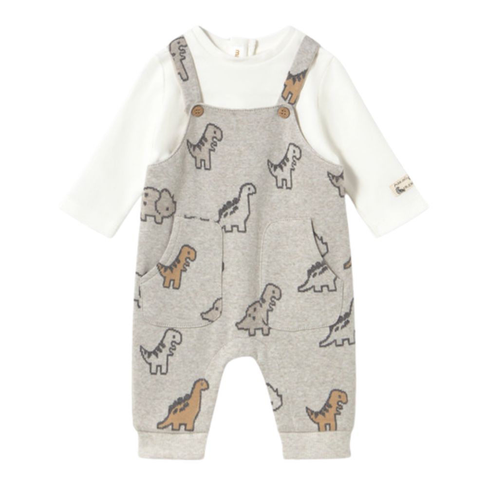Dinosaur Jacquard Overalls