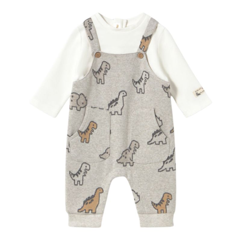 Dinosaur Jacquard Overalls