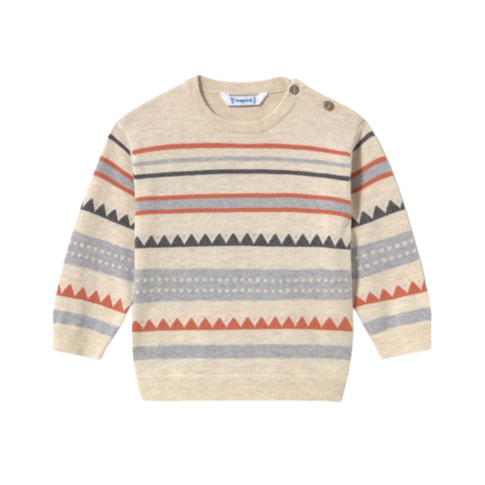Brick Red Blocked Sweater