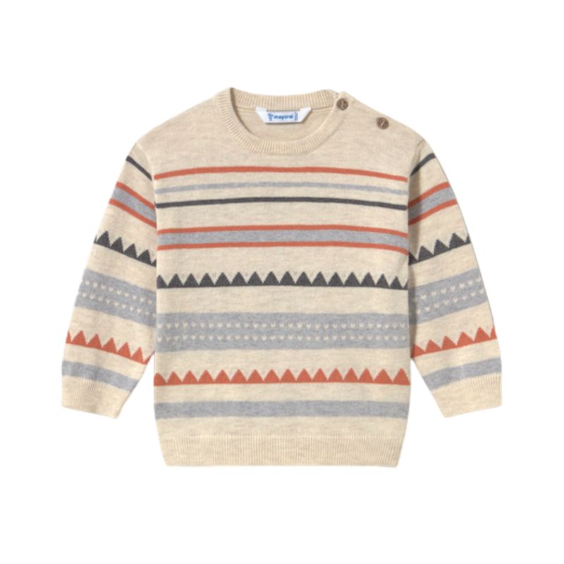 Brick Red Blocked Sweater