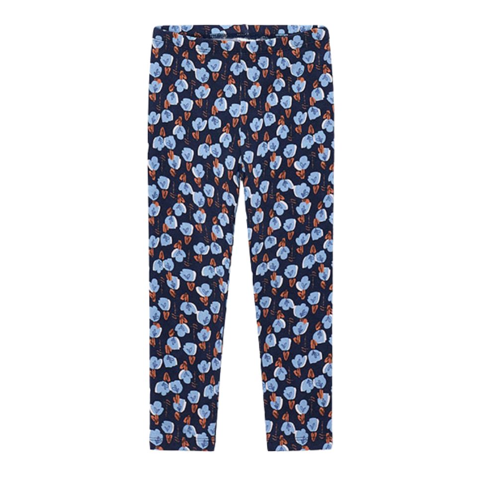 Navy Knit Printed Leggings