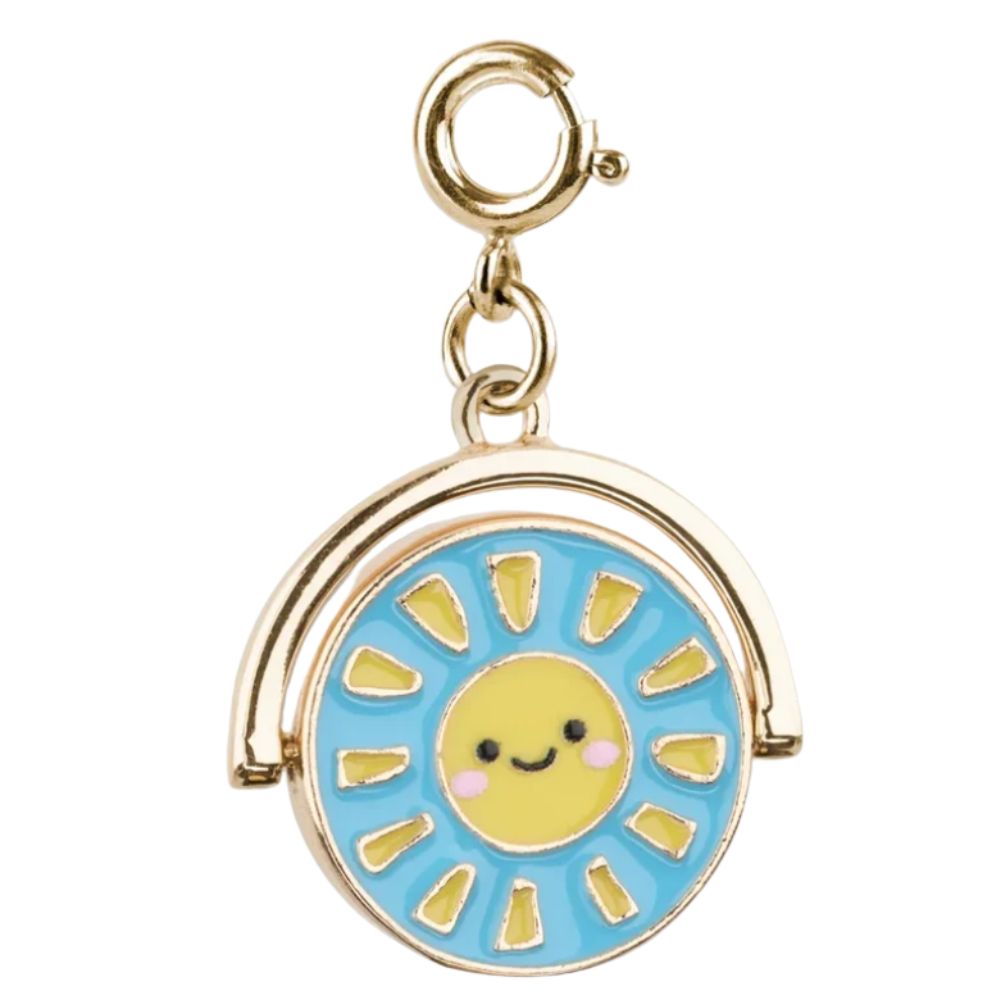 Gold Sun &amp; Moon Spinner Charm