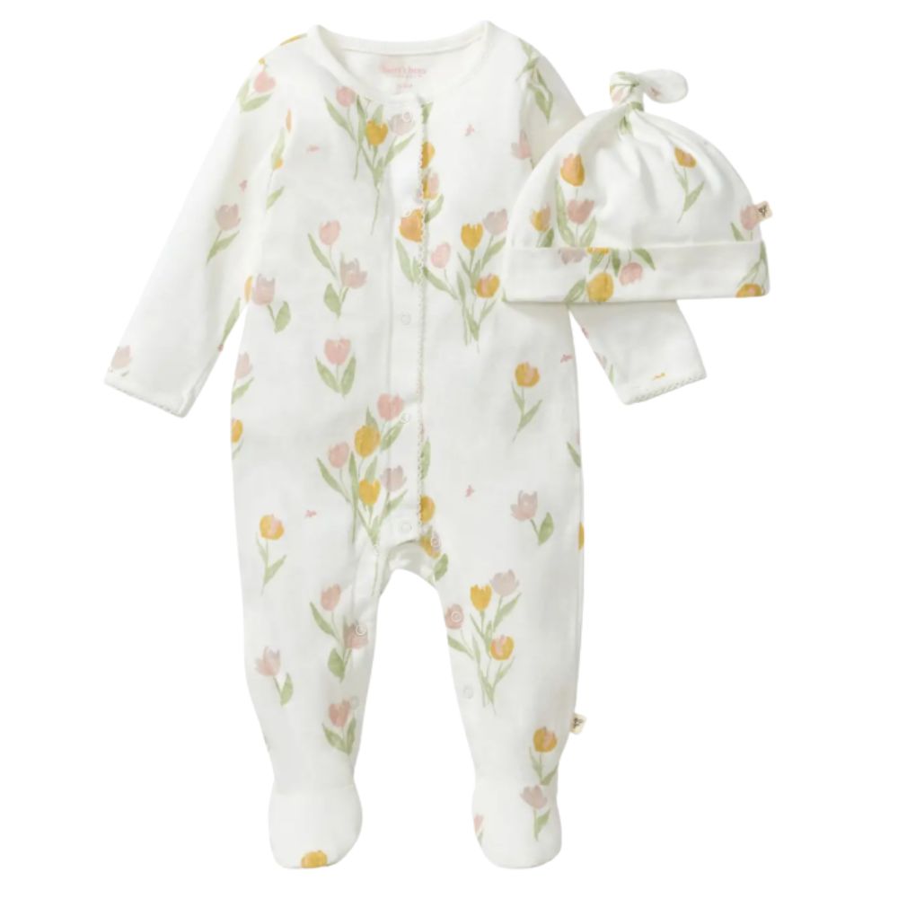 Tulip Fields Baby Girl Jumpsuit &amp; Hat Set